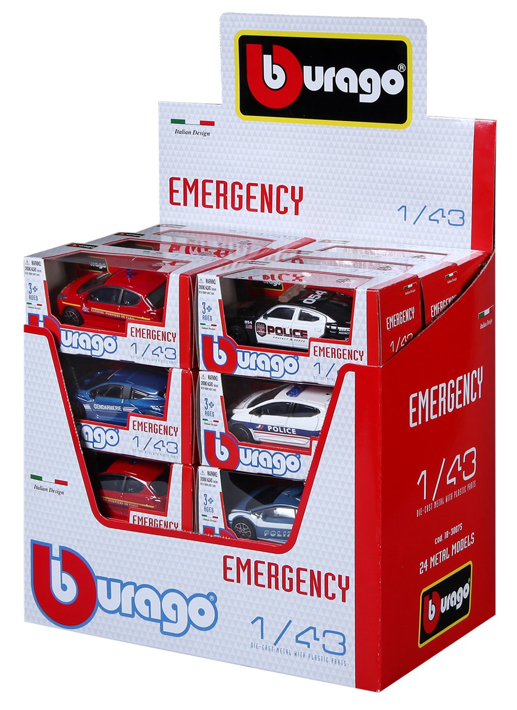 Bburago Maisto France 30074 Model Vehicle Street Fire Emergency 1:43 Scale Random Model
