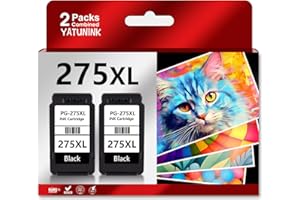 YATUNINK 275XL Ink Cartridges Compatible for Canon 275XL Black Ink Cartridges PG-275XL 275 XL Use with Canon PIXMA TS3500 TS3