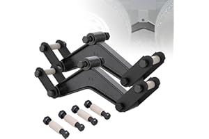YUEYIN Trailer Shackle Kit, Tandem Trailer Axle Shackle Kit Heavy Duty for Double-Eye Springs (3500lbs -5200lbs Axles), Trailer Suspension Parts, black