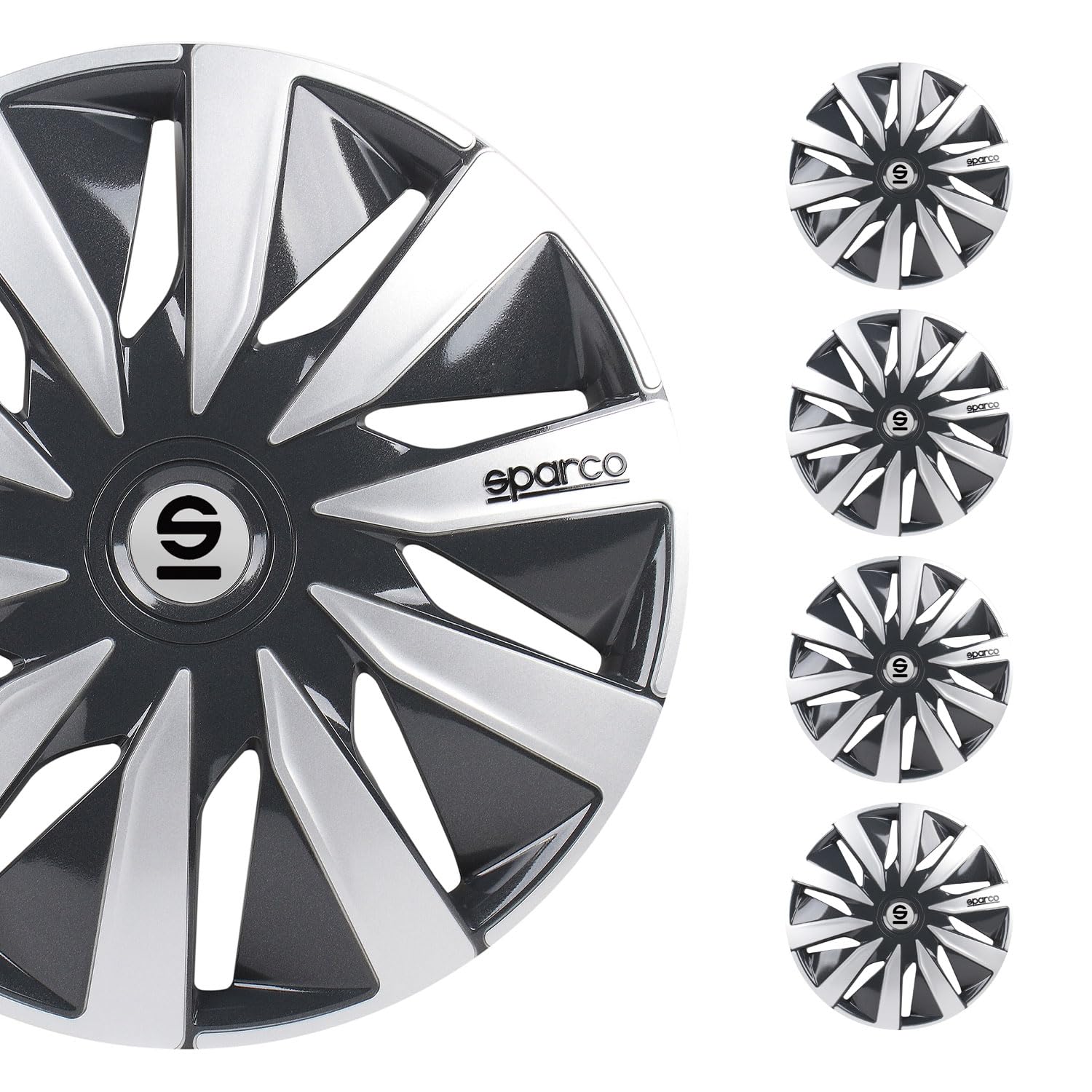 Set Sparco wheel covers Lazio 15-inch grey/silver