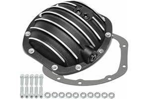 A-Premium Rear Differential Cover with Gasket & Bolts & Drain Plug Compatible with Jeep Grand Cherokee Wagoneer, Wrangler JK, CJ5, CJ6, CJ7, Comanche, Commando, fit for DANA 25 27 30