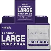 Alcohol Prep Pads - 150 70% Isopropyl Alcohol Wipes Individually Wrapped | 70% Isopropyl Alcohol Prep Pads - 2 Ply Alcohol Swabs for Injections - First Aid Sterile Swab Pads - Bigger Size