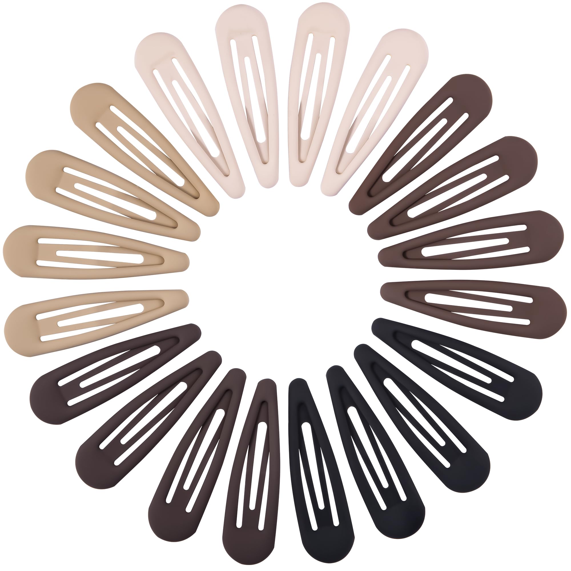 Photo 1 of Cptots Small Hair Barrettes For Women No Slips Metal Snap Clips For Thin And Fine Hair,Matte Black Brown,20 PCS,1.97 x 0.5 Inch.