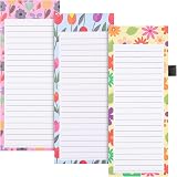 Thboxes 3 Pack Magnetic Shopping List Pad Fridge Floral 180 Sheets