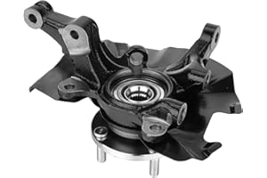 RICMJEND Front Steering Knuckle & Wheel Bearing Hub Assembly Compatible with Kia Rio 2006-2009, Rio5 2006-2009,Hyundai Accent 2006-2011,Right Passenger Side Replaces #517161G100
