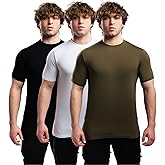 Ekko Men's Blank T-Shirts, Fitted, Scoop Neck Basic Shirt, Apparel for Men, Mens Shirts, Lightweight Mens T-Shirts