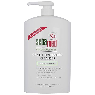 Sebamed Fragrance-Free Gentle Face and Body Hydrating Cleanser pH 5.5 Dermatologist Recommended Ultra Mild Formula for Normal To Dry Sensitive Skin 33.8 Fluid Ounces 1 Liter
