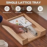 KIRIGEN Wooden Letter Tray Single Tier A4 Desk Organizer Paulownia Wood view 2