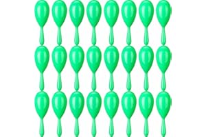GCQJOQ 24 Pcs Maracas, 4.3 Inch Plastic Maracas for Mexican Fiesta, Luau Party, Wedding, Birthday, Cinco De Mayo Fiesta Themed Party Supplies (green)