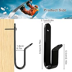 Rolitwils Snowboard Wall Mount Clips, Horizontal