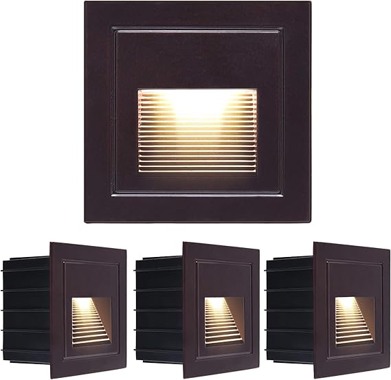 SUPERDANNY 120V LED Step Light with Junction Box, Indoor/ Outdoor IP65