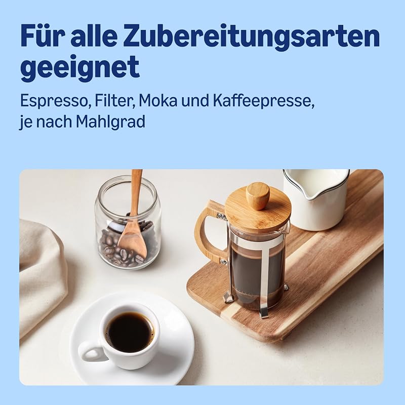 Intenso Kaffeebohnen, dunkel geröstet, 2 kg (2 Packungen à 1kg) – Rainforest Alliance Certified
