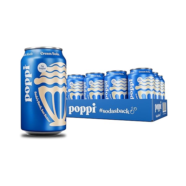POPPI SPARKLING PREBIOTIC SODA BEVERAGE WITH APPLE CIDER...