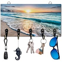 Amazon.com: JasmineM Tropical Beach Sunrise Key Holder for Wall ...