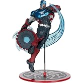 McFarlane Toys- Marvel Rivals Captain America 1:10th Scale Collectible | Marvel Rivals 7 Inch Statue Figure 1/10 Scale - Captain America