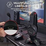 THE G-LAB K-Stand RADON Headset Stand RGB USB 2.0 Hub Anti-Slip Black view 4