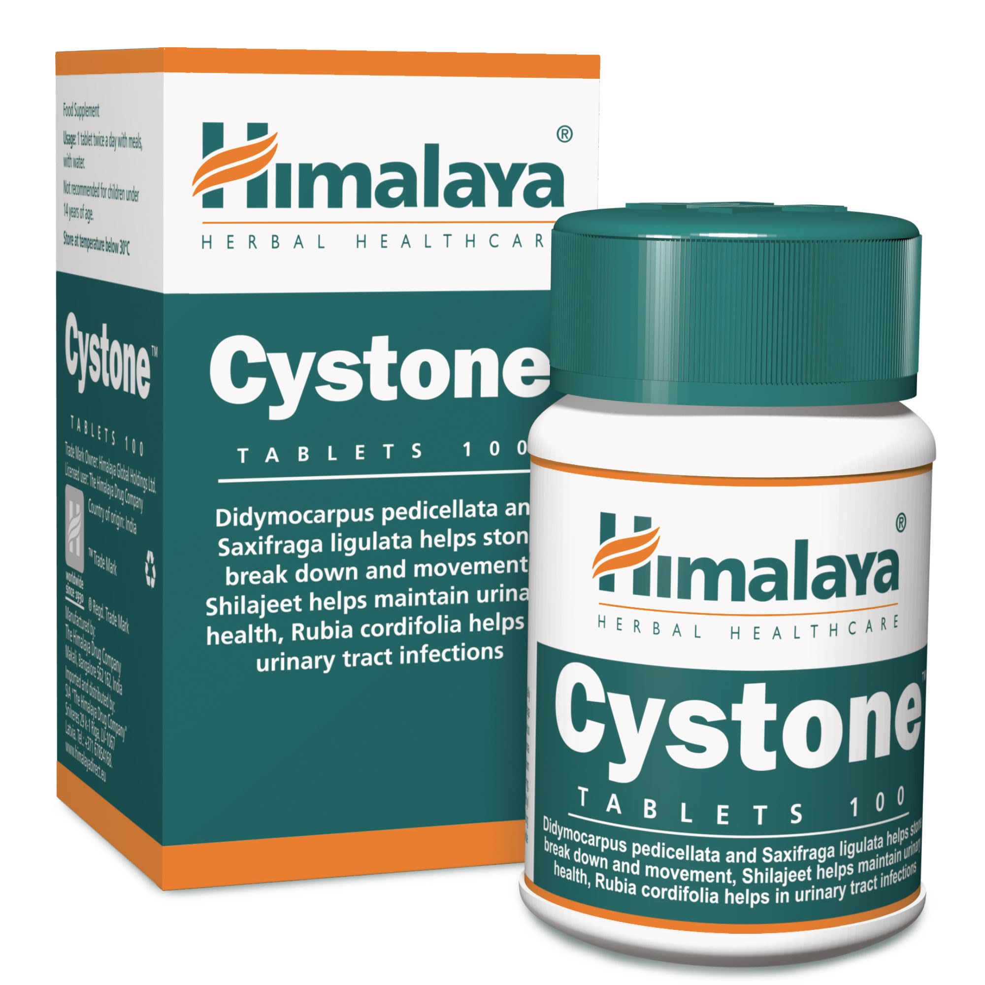 Himalaya Herbals Cystone Herbal Food Supplement Helps Ensure Normal Functioning of Urinary Tract for Urinary Health | Active Herbs Bring Comfort, 100 Capsules