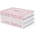 TwoDays Coquette Room Decor Aesthetic, Vintage Victorian Decorative Fake Books, Storage Box for Coffee Table and Bookshelf, Bridgerton Decor. (Set of 3)