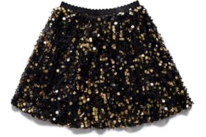 Flofallzique Girls Sequin Skirts Glitter Short Kids Sparkle Skirt Toddler Tutu Girls Clothes