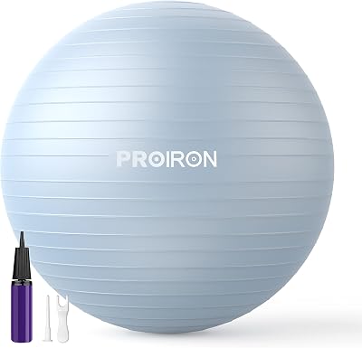 PROIRON Anti-Burst Exercise Ball 55 65 75cm Extra Thick 2mm Wall