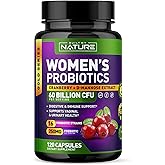 Probiotics for Women - 60 Billion CFUs, 16 Strains, with Cranberry, D-Mannose & Prebiotics - Supports Digestive, Immune, & Vaginal Health - Non-GMO, Dairy & Gluten-Free - 120 Veggie Capsules