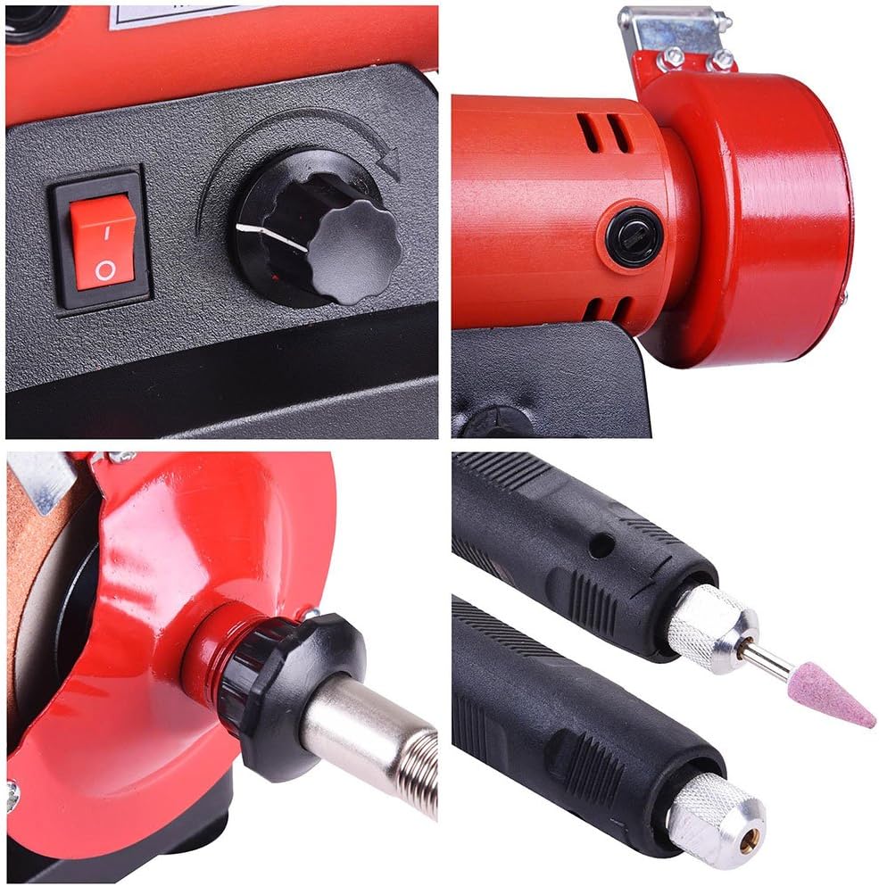 3 Mini Bench Grinder With Flex Shaft Variable Speed Grinding Stone