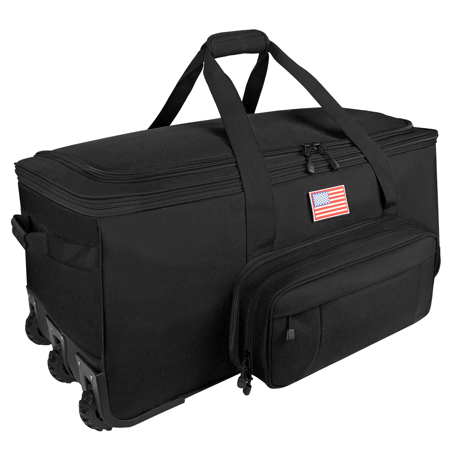 Photo 1 of 150L Large Rolling Duffle Bag with Wheels, Heavy Duty 32'' Tri-Wheel Gear Hauler for Camping,Moving Sports Equipment Airline Checked Bag Approved,Black