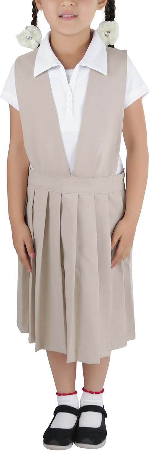 ToBeInStyle Girl's Uniform Jumper Dress: Clothing
