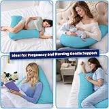 Rohi Orthopaedic V Pillow with Pillowcase Sky Blue 70cm 30cm Anti Allergy view 6