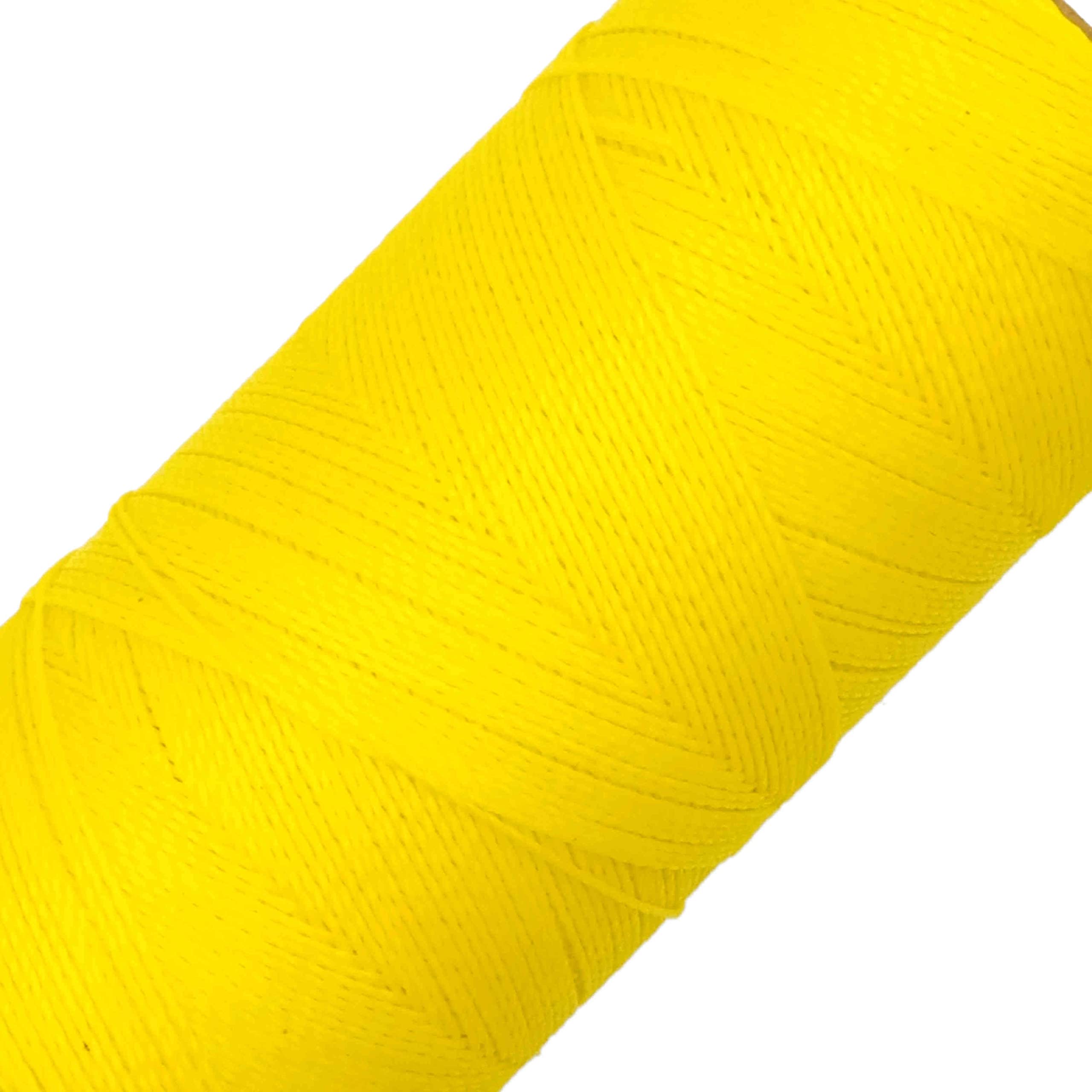 LINHASITA Waxed Thread 100gr / 360 Metres 0.5 mm Thick Polyester Macrame 30 Colours - Lemon Yellow — image 1