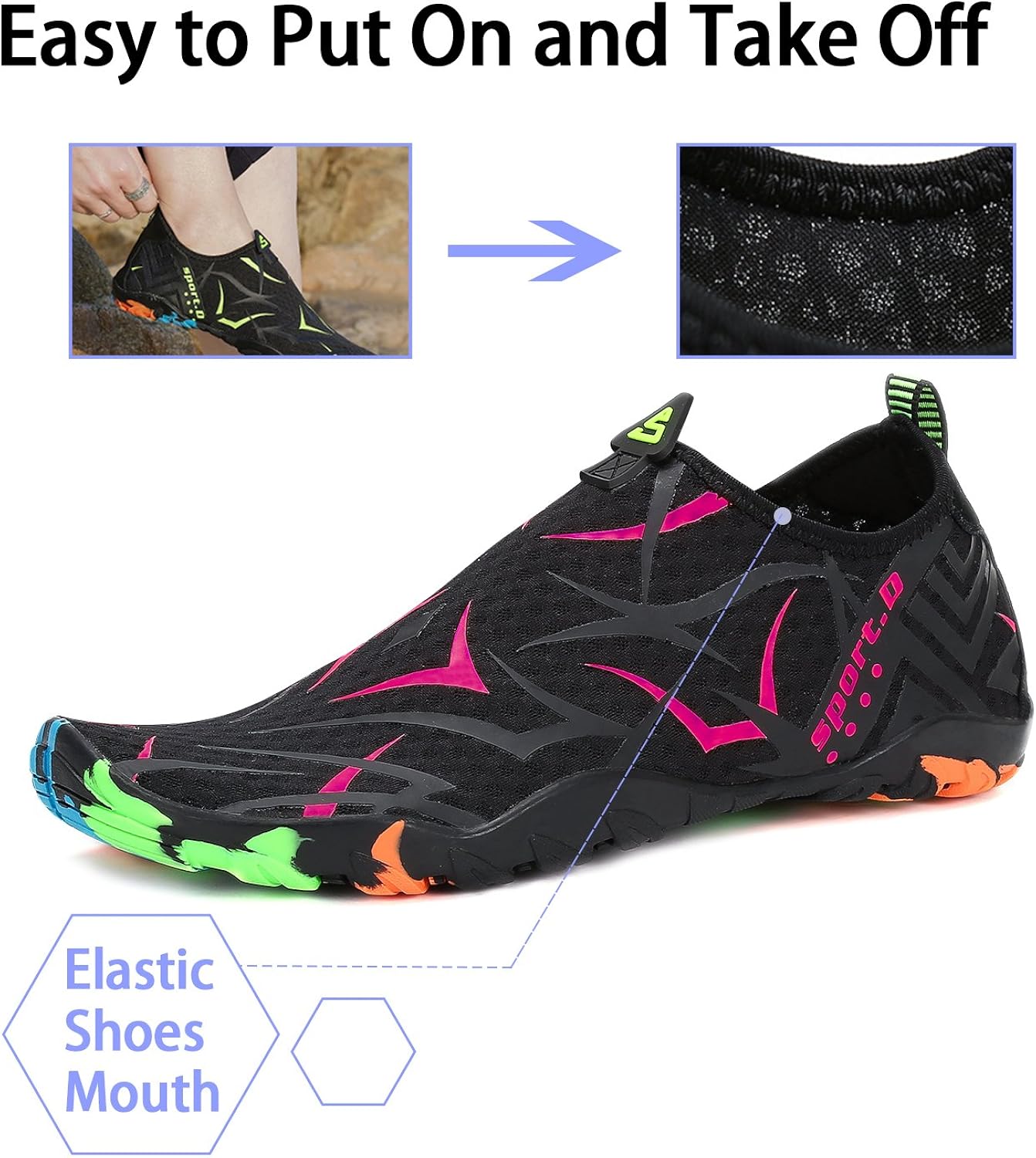  | Mishansha Mens Womens Water Shoes Barefoot Quick Dry Beach Swim Diving Kayaking Surf Windsurfing Aqua Sports | Water Shoes