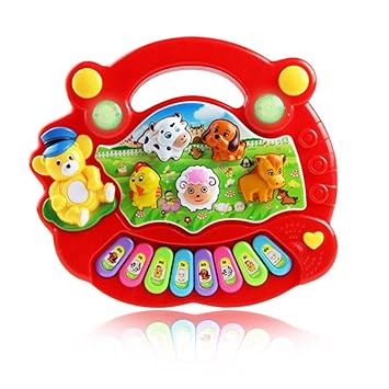 ellaroom Remarkable New Baby Kids Musical Educational Farm Piano Developmental Music Toy Available(None Red Bubble Bag)