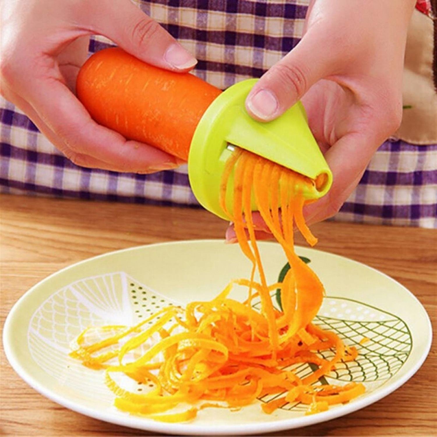 Kitchen Gadget Funnel Vegetable Carrot Radish Cutter Shred Slicer Spiral Devic Knife Accessories