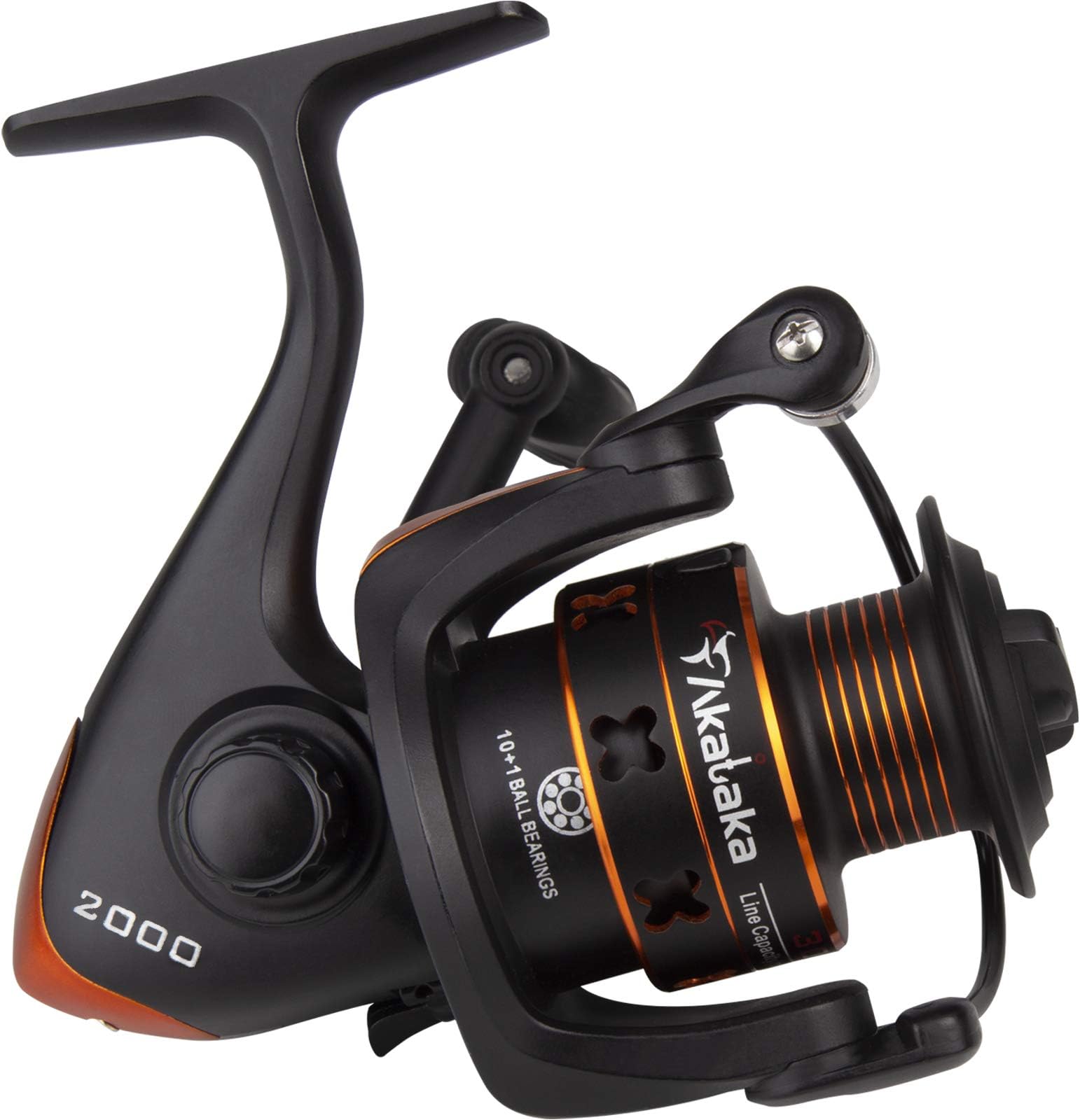 Akataka 2000 3000 4000 Fishing Reel Spinning, Ultralight Smooth, Catfish Spinning Reel with 10+1 BB, 26lb Max Drag, Strong Graphite Frame, Brass Main Shaft, Freshwater Spinning Reel for Fishing Bass