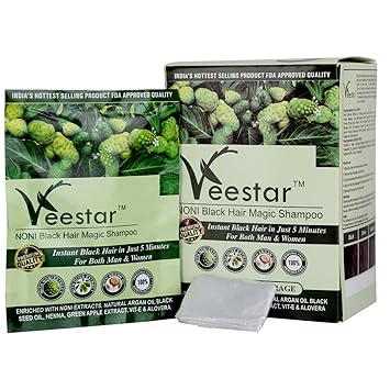 Veestar NONI Black Hair Magic Shampoo, 15 ML, Pack of 10