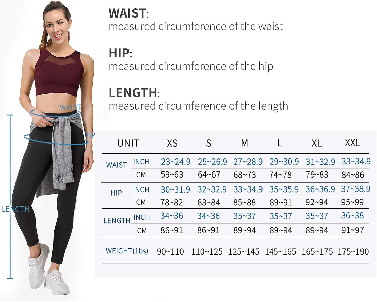 PHISOCKAT High Waist Yoga Pants with Pockets, Tummy Control Leggings for Women, Workout 4 Way Stretch Yoga Capris Leggings: Clothing