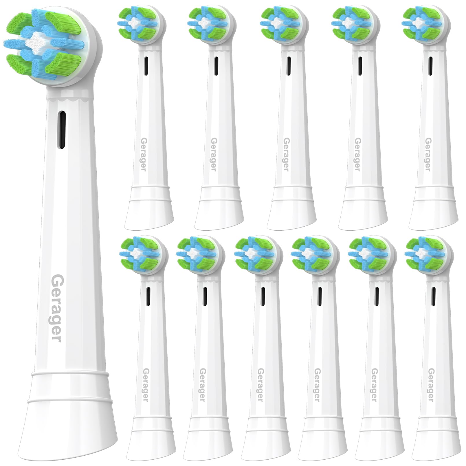 Photo 1 of 12 Pack Toothbrush Replacement Heads Compatible with Oral B iO, Replacement Heads for Oral B iO 3 4 5 6 7 8 9 10 Series Electric Toothbrushes, White
