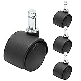 suiwotin 4pcs 1 Inch Swivel Caster Wheels, M8