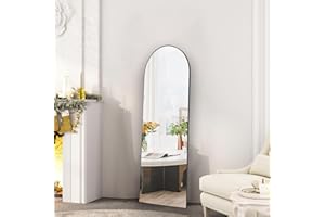 NEWBULIG Arched Floor Mirror,59"x16" Full Length Mirror with Stand,Aluminum Alloy Frame Arched Body Mirror,Mid Century Modern Furniture Style Standing/Leaning/Hanging Wall Mirror for Bedroom,Bedroom