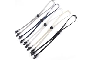ANRANMM 5 Pieces Adjustable Hat Strap Clips Windproof Anti-Loss Cap Strap Clips Hat Chin Cord for Travel, Golfing, Fishing Light Gray