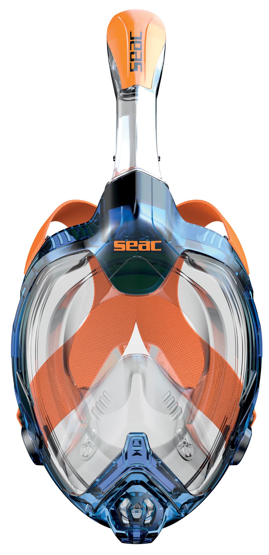 Seac Magica, Full Face Antifog Snorkelling Mask with Soft Facial Skirt in 4 Sizes, Exhalation Valve and Dry Snorkel Top