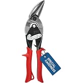 MIDWEST Special Hardness Aviation Snip - Left Cut Offset Stainless Steel Cutting Shears, Made in the USA - MWT-SS6510L