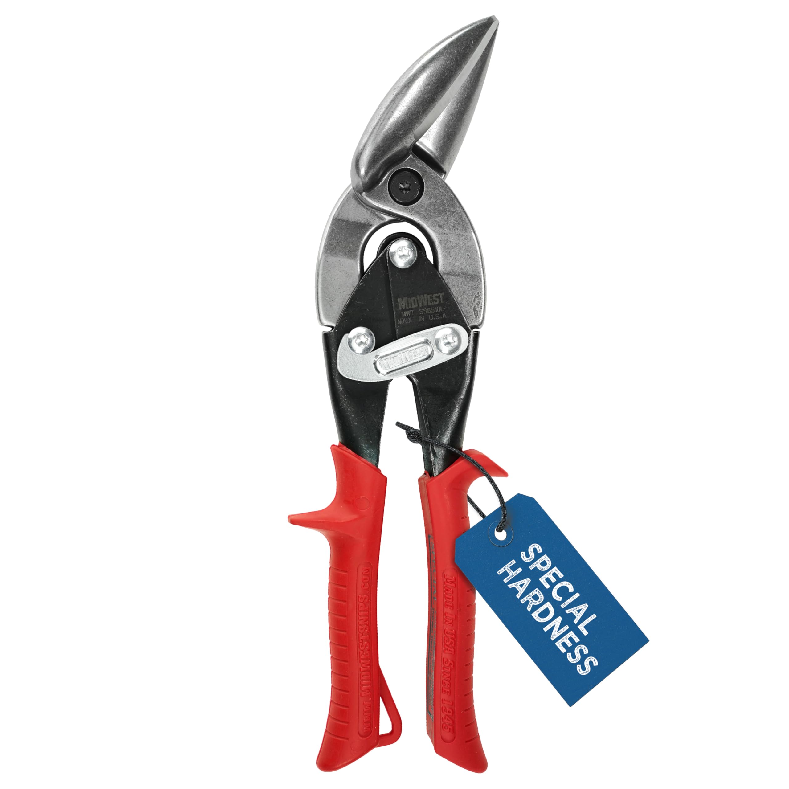 Photo 1 of MIDWEST Special Hardness Aviation Snip - Left Cut Offset Stainless Steel Cutting Shears, Made in the USA - MWT-SS6510L