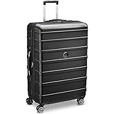 DELSEY PARIS Margot Hardside Luggage, Dual Wheel Spinners for Smooth Travel, Expandable with Spacious & Organizable compartments, Men and Women, Black, Large Check-In 28-Inch