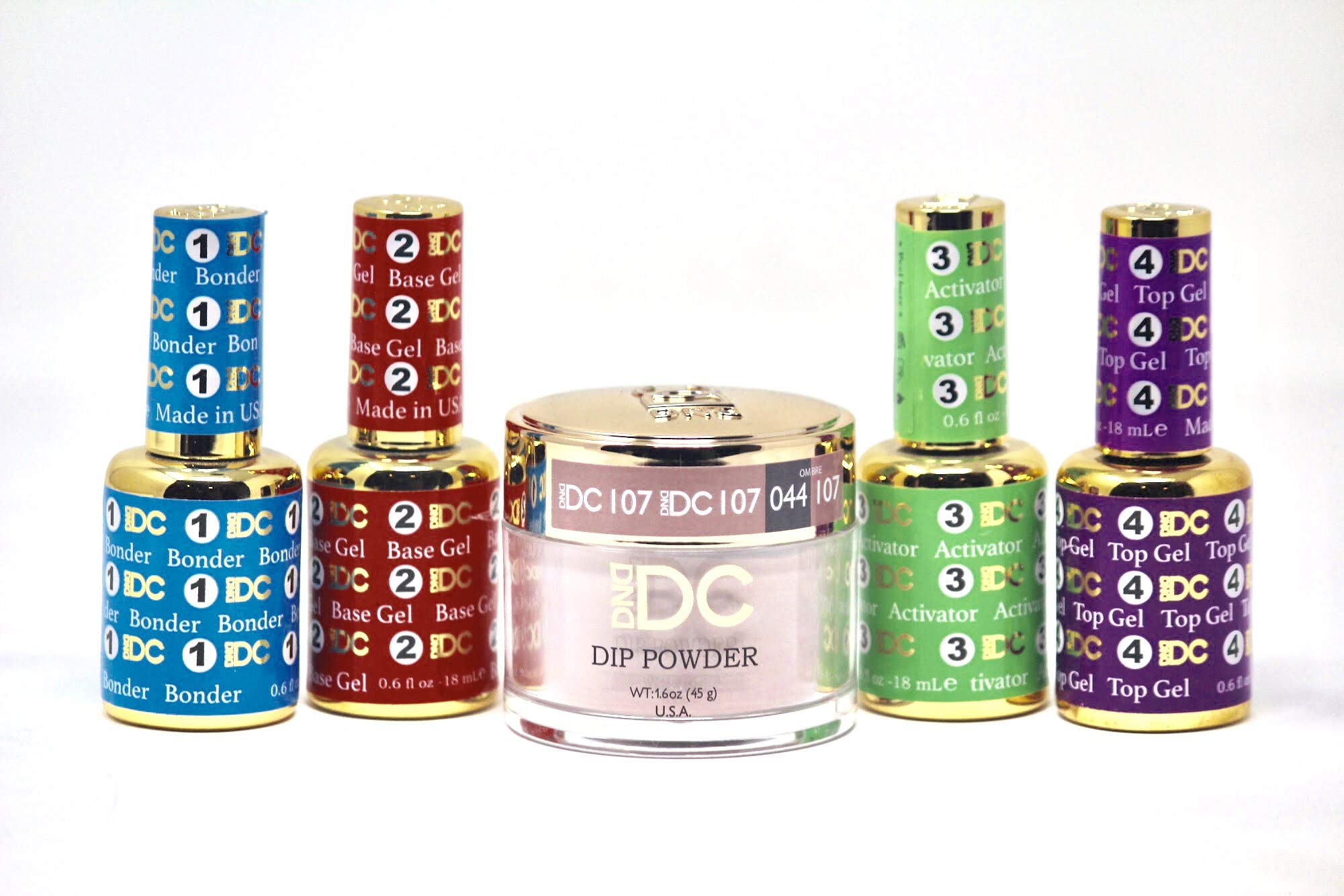 DND DIP POWDER KIT (DC 107 LIGHT APRICOT)