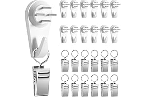 24Pcs Wall-Mounted Fabric Hooks, Tapestry Clips Hangers Accessories Rug Hangers for Walls, Rugs Tapestry Carpets Display Easy