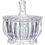 SHARABANI Glass Clear Transparent Sugar Candy Dryfruit Picke achar Sweet Chutney jams Masala ghee mukhvas Multi Purpose Bowl with Lid