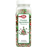 Betty Crocker Fusion Sprinkles Christmas Mix Bottle Festive Red, Green & White Holiday Sprinkles for Decorating Cookies, Cupc