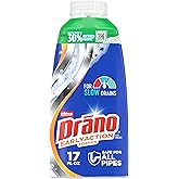 Drano EarlyAction Foamer Drain Clog Remover, Garbage Disposal Cleaner, 17oz | Unclogs Hair, Grease, Soap &amp; Slow Drains, Removes Sources of Odor, Safe for Pipes, Septic, Kitchen Drains, Showers &amp; Sinks