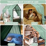 HOTUT Extra Wide Princess Bed Canopy 2pcs Cotton Mosquito Net Set view 4
